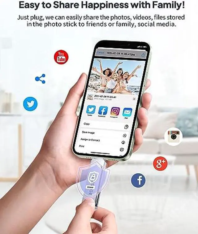 Alt view image 4 of 5 - MFi Certified Flash Drive 512GB Thumb Drive USB Memory Stick High Speed External Storage Jump Drive USB Stick Photo Stick for iPhone/iPad/Android/PC and More Devices