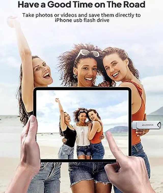 Alt view image 3 of 5 - MFi Certified Flash Drive 512GB Thumb Drive USB Memory Stick High Speed External Storage Jump Drive USB Stick Photo Stick for iPhone/iPad/Android/PC and More Devices