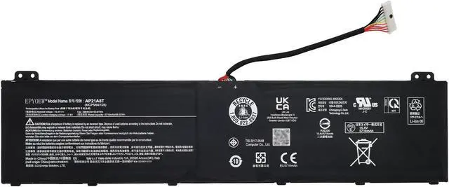 Main image of EPYOBW AP21A8T Laptop Battery 90.61Wh Compatible with Acer Predator Helios 18 PH18-71 / Predator Helios 300 PH315-55 / Predator Helios 300 PH317-56 / Nitro 5 AN517-55 Series AP21A7T AP21A5T KT0040G014