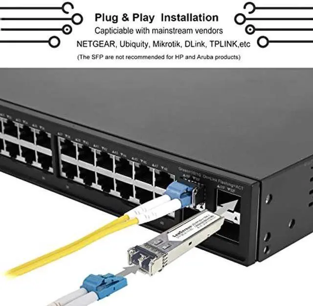 Alt view image 2 of 4 - 10Pcs Multi-Mode SFP 1.25 Gigabit Network Transceiver Module, LC Duplex 1000BASE-SX Dual Fiber SFP 500m 850nm