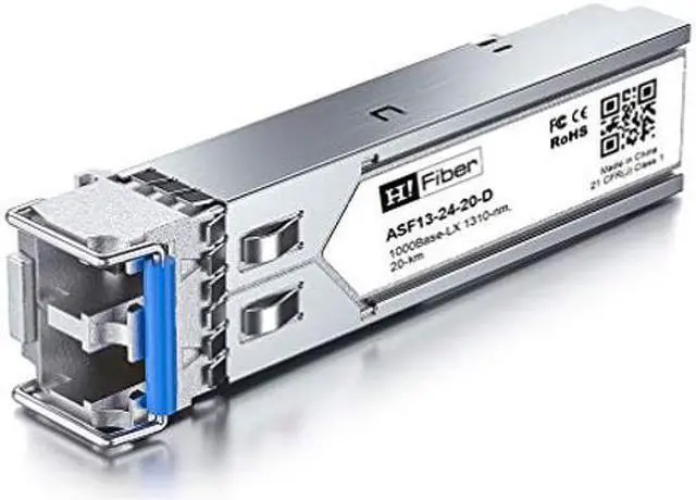 Alt view image 2 of 4 - 10 Pack 1.25G Single Mode SFP LC Module, 1000Base-LX/LH Fiber Transceiver for Cisco GLC-LH-SMD, Meraki, Ubiquit UniFi, TP-Link, Fortinet, Intel, Netgear, Mikrotik and More (SMF,1310nm,20km,DDM)