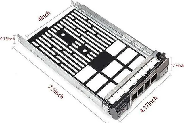 Alt view image 3 of 5 - Hard Drive Caddy 3.5" SAS SATA Drive Caddy F238F 0F238F SSD Bracket Compatible for Dell PowerEdge 14th/13th/12th/11th Generation T340 T440 T640 R530 R730 R930 R520 R720 R720XD, 10 Pack
