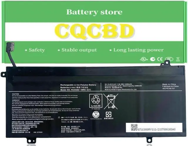 Main image of CQCBD PA5366U-1BRS Battery for Toshiba Dynabook Satellite Pro L50 L50-G Series 15.4V 2480mAh/38.1Wh