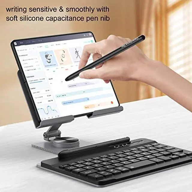 Alt view image 5 of 5 - Libeagle Compatible with Samsung Galaxy Z Fold 5/4/3/2, Set Include Mini Wireless Bluetooth Keyboard, Mouse, Comfortable & Adjustable Phone Stand, Capacitance Pen, S Pen Holder, Easy to Carry - Black
