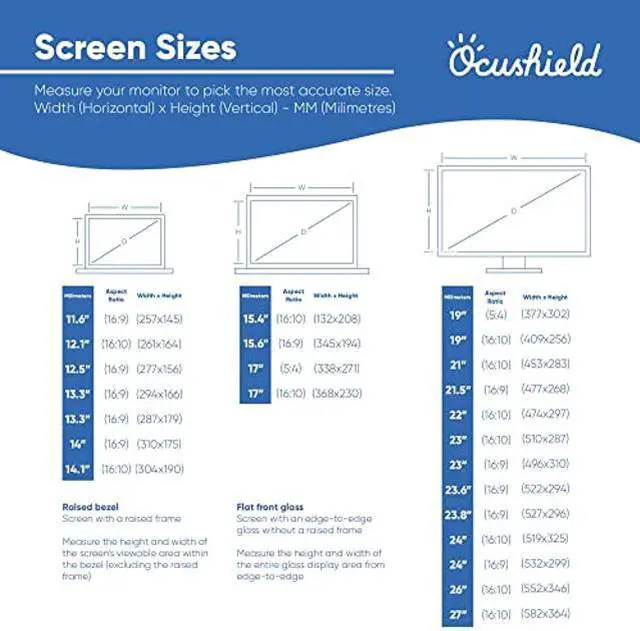 Alt view image 3 of 5 - Ocushield 17" (5:4) Premium Anti Blue Light Screen Protector with Privacy Filter for Laptops and Computer Monitors - Anti-Glare - Easy Install - Anti-Fatigue (338 x 271 mm)