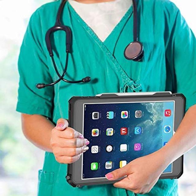 Alt view image 5 of 5 - SaharaCase Water-Resistant Case for Apple iPad 10.2" (7th Gen 2019) and (8th Gen 2020) [Shockproof Bumper] Heavy Duty Military Tested IP68 Water Resistant Rugged Protection Antislip - Black