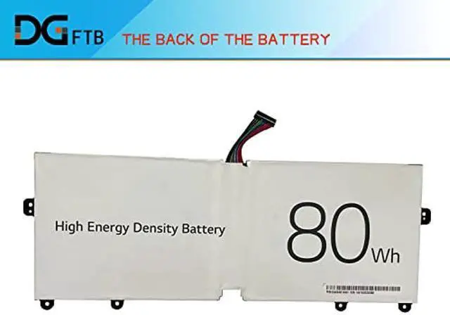 Alt view image 3 of 5 - DGTEC New LBV7227E Battery for LG Gram 15Z90N 17Z90N 17Z90N-VA76K Gram 16 2-in-1 16T90P 16ZD90P 16Z90P 16Z90PC 16Z90PG Gram 17 2021 17Z90P 2IC96/90/114 7.74V 80Wh/10336mAh