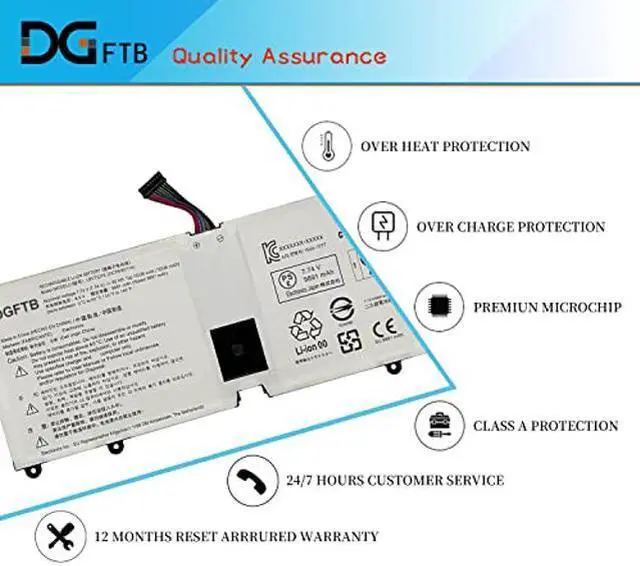 Alt view image 5 of 5 - DGTEC New LBV7227E Battery for LG Gram 15Z90N 17Z90N 17Z90N-VA76K Gram 16 2-in-1 16T90P 16ZD90P 16Z90P 16Z90PC 16Z90PG Gram 17 2021 17Z90P 2IC96/90/114 7.74V 80Wh/10336mAh