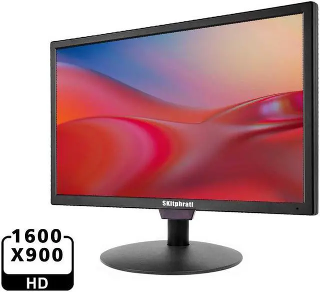 Alt view image 3 of 5 - SKitphrati 20 Inch PC Monitor, 1600x900 Screen Desktop Monitor with HDMI VGA BNC AV Ports, VESA Mounting, LED Monitor for PC, Laptop and Computer, Built in Speaker