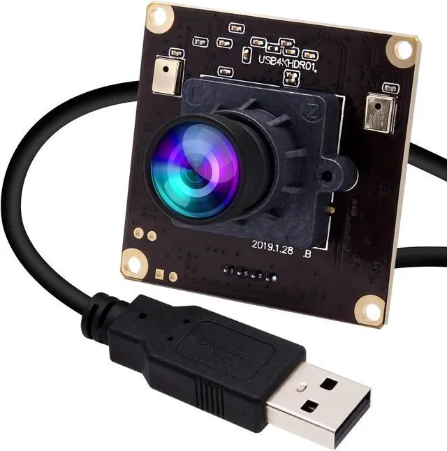 Main image of ELP 4K USB Camera for Computer & Rasp Pi - Dual Microphone, IMX317 Sensor, 8MP USB Security Camera