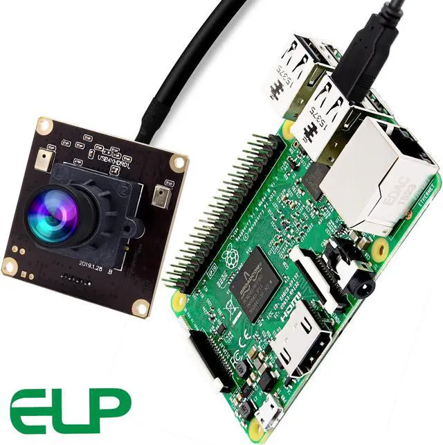 Alt view image 4 of 5 - ELP 4K USB Camera for Computer & Rasp Pi - Dual Microphone, IMX317 Sensor, 8MP USB Security Camera