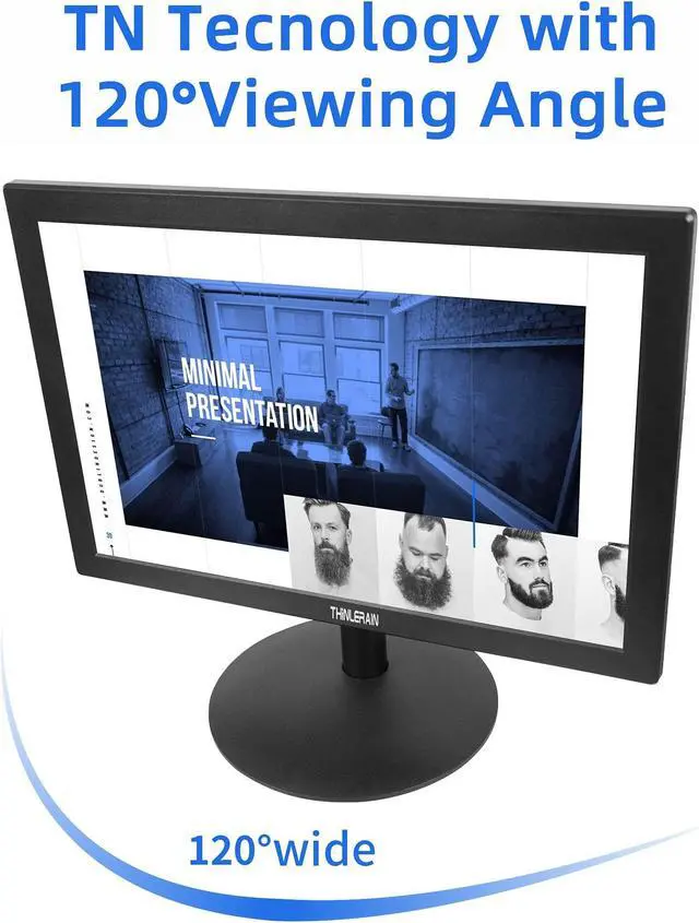 Alt view image 3 of 5 - Thinlerain 15 inch PC Monitor Desktop Monitor with 1440x900, Small Monitor with 16:10 LED Monitor, TFT Panel, 60 Hz, 5Ms, VGA, HDMI, Built-in Speakers