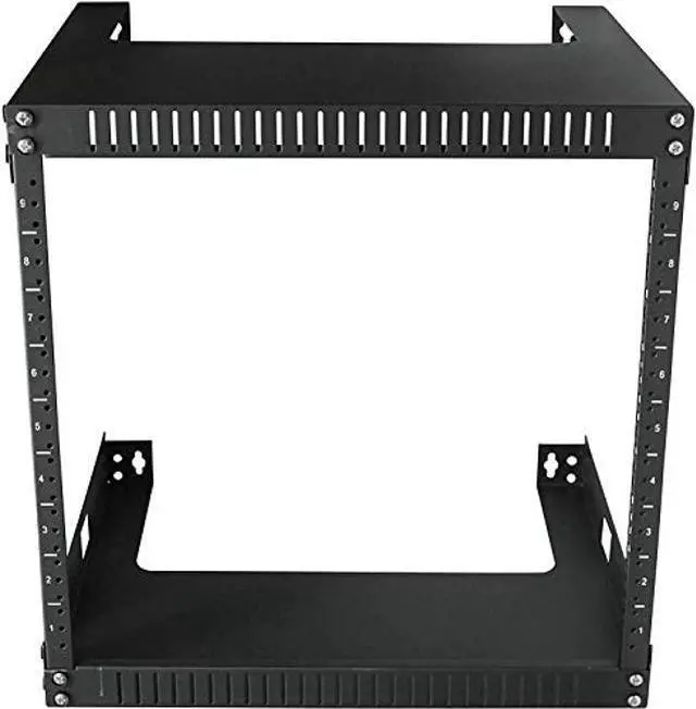 Alt view image 2 of 5 - TECHTOO Wall Mount Rack Open Frame 19Inch Server Equipment Rack Heavy Duty Network Equipment Rack 13.7 Inch Deep - Black (09U)