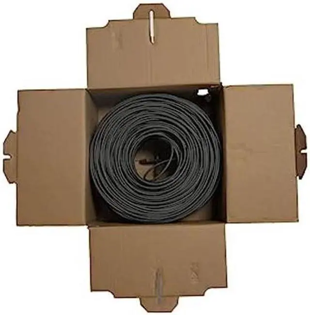 Alt view image 4 of 5 - Transber CAT6 CM - 1000ft - CCA - 23AWG - UTP - 550MHz/10Gbps Ethernet Cable (Black)