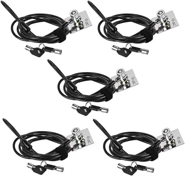 Main image of I3C Laptop Cable Lock Hardware Security Cable Lock Anti Theft Combination Lock with Anchor Plate, Laptop-Computer-Security-Locks (5Pack)