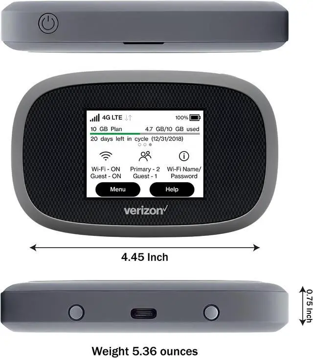 Alt view image 5 of 5 - Verizon Jetpack Inseego WiFi 4G LTE MiFi 8800L | LTE Cat18 LTE Up to 1 Gbps | EVDO-LINK Bundle for Mobile Hotspot | Verizon sim Card Included (Need to Buy Your own Data Plan)