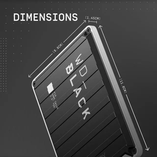 Alt view image 2 of 2 - WD_BLACK 2TB P10 Game Drive - External HDD, Portable Hard Drive, for On-The-Go Access to Your Game Library, Works with Console or PC - WDBA2W0020BBK-WES1