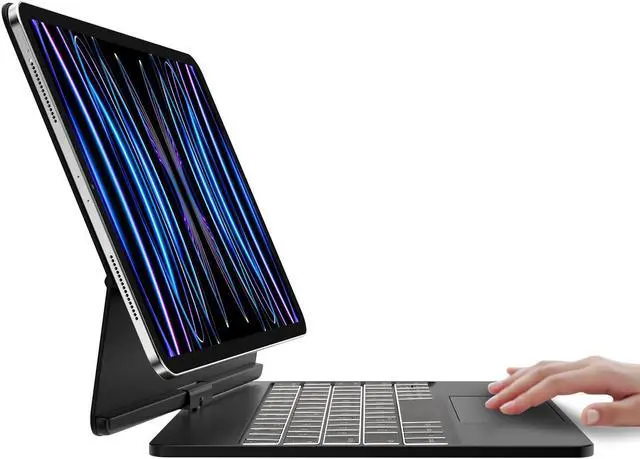 Main image of KVAGO 360 Roration Magic Keyboard for iPad Pro 11-inch (4th, 3rd, 2nd and 1st Gen) and iPad Air 5th/ 4th Gen, Multi-Touch Trackpad, Wireless, Backlit, Magic Keyboard Case, Slim Keyboard Cover, Black