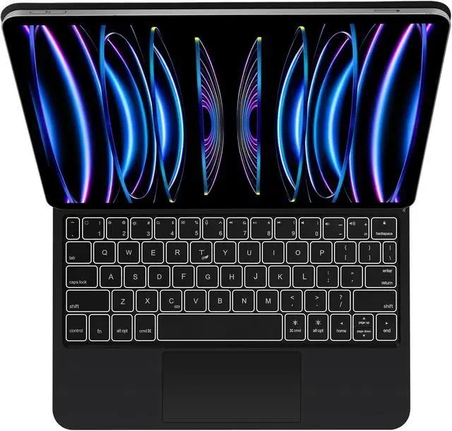 Alt view image 5 of 5 - KVAGO 360 Roration Magic Keyboard for iPad Pro 11-inch (4th, 3rd, 2nd and 1st Gen) and iPad Air 5th/ 4th Gen, Multi-Touch Trackpad, Wireless, Backlit, Magic Keyboard Case, Slim Keyboard Cover, Black