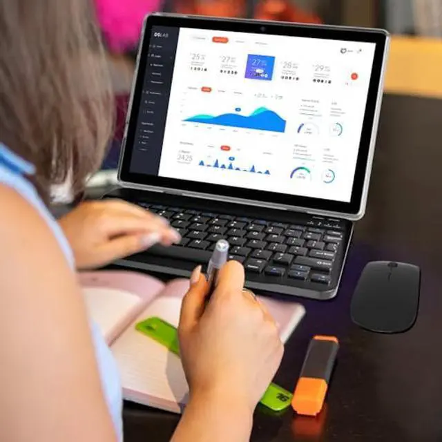 Alt view image 4 of 4 - Android 13 Tablet, 10.1 inch Tablet, 2024 Latest Tablet with Keyboard, Mouse, 10GB+64GB 1TB Expand, 8000mAh, Octa-Core Processor, Dual Camera 5MP+8MP, 2.4G+5GWIFI, 1280x800 FHD IPS Touch Screen