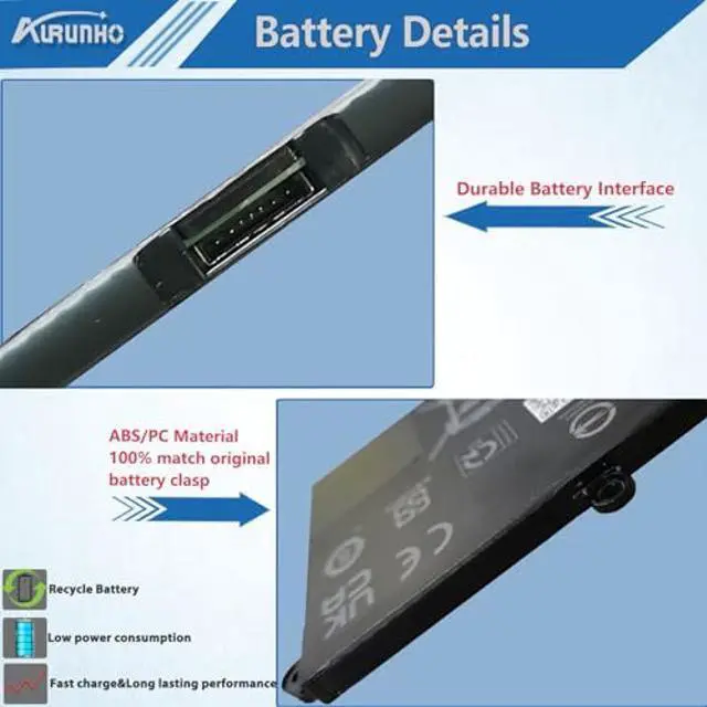 Alt view image 3 of 5 - AURUNHO C31N2019 C31N2019-1 63Wh Laptop Battery Replacement for Battery for Asus VivoBook Pro 14X OLED M7400 15 OLED M3500QC 11.61V