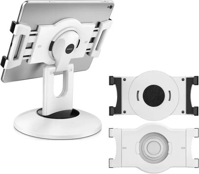 Main image of AboveTEK Retail Kiosk iPad Stand, 360° Rotating Commercial POS Tablet Stand Bundle with Retail Kiosk Bracket Tablet Holder with Width or Height Measurement in The Range of 6.6"-8.0"(Holder Only)