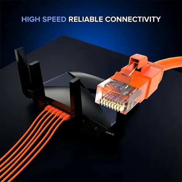 Alt view image 2 of 5 - Maximm Cat 6 Ethernet Cable 300 Ft,Cat6 Cable, LAN Cable, Internet Cable, Patch Cable and Network Cable - UTP (Orange) 300 Feet ethernet Cord