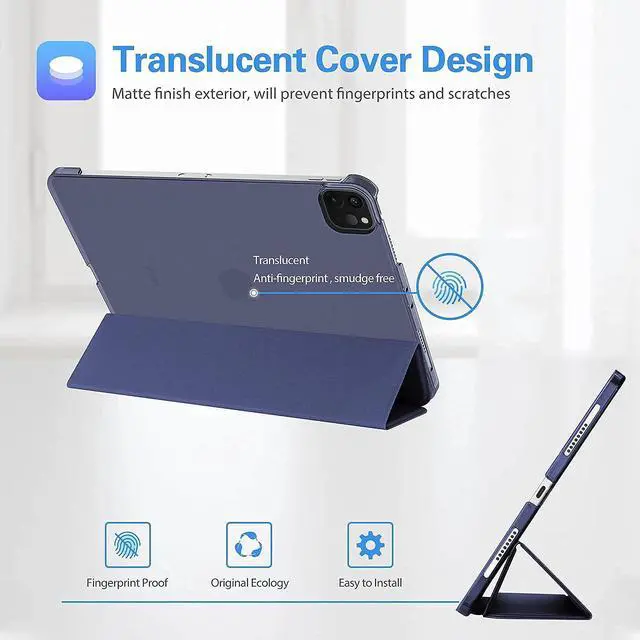 Alt view image 3 of 5 - ProCase iPad Pro 11 Case 2021/2020/2018 Smart Cover Bundle with Keyboard Case for iPad Pro 11 Inch 3rd/2nd/1st Gen