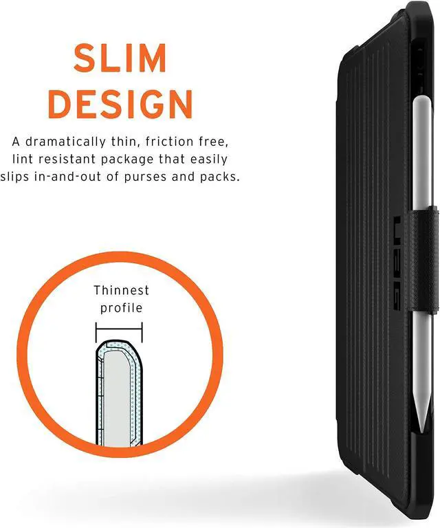 Alt view image 3 of 5 - URBAN ARMOR GEAR UAG iPad Pro 12.9-inch (4th Gen, 2020) Case Metropolis [Black] Folio Slim Heavy-Duty Tough Multi-Viewing Angles Stand Military Drop Tested Protective Cover