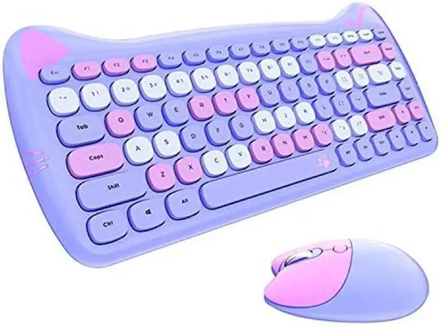 Alt view image 5 of 5 - Attoe Wireless Mouse and Keyboard, Cute Cat Keyboard Mouse Combo for Girl Gift,2.4G Cordless Computer Mice with USB Receiver for
