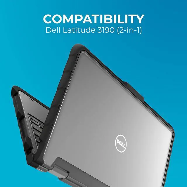Alt view image 2 of 5 - Gumdrop DropTech Laptop Case Fits Dell Latitude 3190 11 inch 2in1. Designed for K-12 Students, Teachers and Classrooms - Drop Tested, Rugged, Shockproof Bumpers for Reliable Device Protection - Black