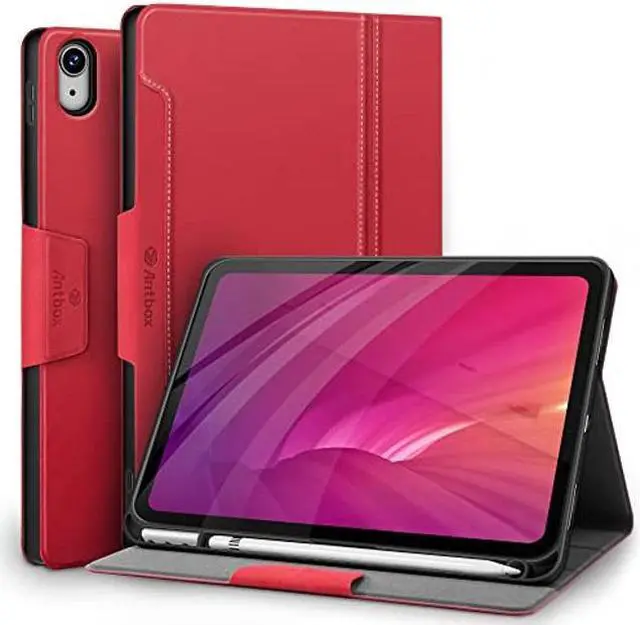 Main image of Antbox iPad 10th Generation Case 10.9'' 2022 with Built-in Apple Pencil Holder Auto Sleep/Wake Function PU Leather Smart Cover for iPad 10th Generation(10.9'') (Red)