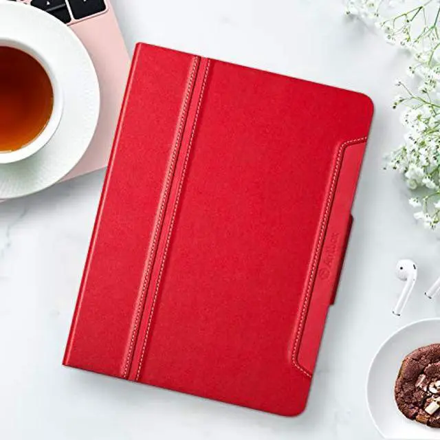 Alt view image 3 of 5 - Antbox iPad 10th Generation Case 10.9'' 2022 with Built-in Apple Pencil Holder Auto Sleep/Wake Function PU Leather Smart Cover for iPad 10th Generation(10.9'') (Red)