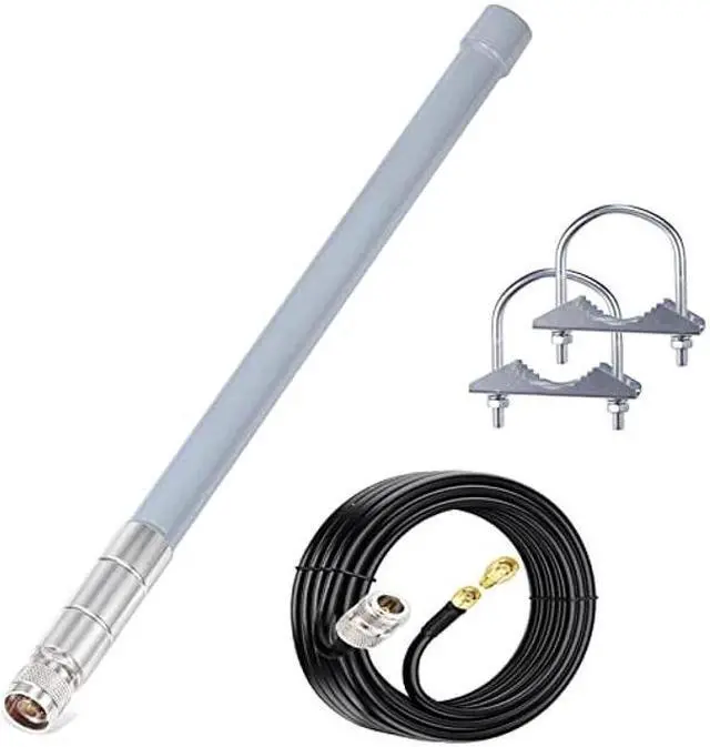 Main image of Bingfu Outdoor WiFi Antenna 5dbi RP-SMA/SMA Male Dual Band 2.4ghz 5ghz High Gain Omnidirectional Antennas for Wireless Security IP Camera WiFi Router Video Surveillance Monitor Antennae