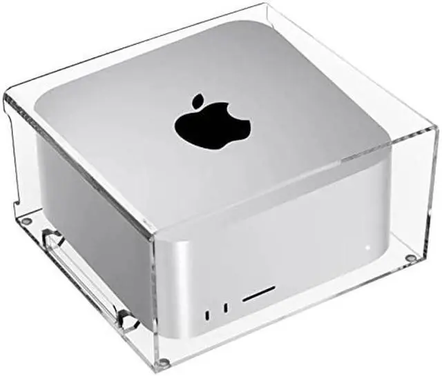 Main image of CaSZLUTION Acrylic Desktop Stand for Apple Mac Studio, Stand Holder Compatible with Mac Studio M1, Mac Mini M1 M2 2010-2023 (Clear)