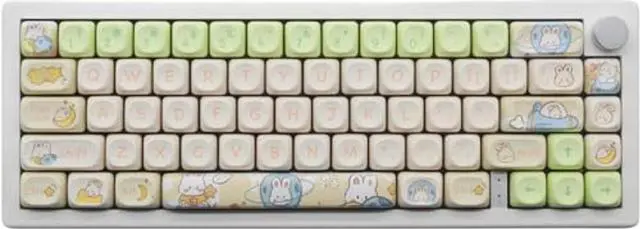 Main image of Cmokifuly MOA Profile Keycaps,Cute Keycaps Rabbit Custom Keycaps 144 Keys,PBT Dye-sub Keycaps for Mechanical Keyboard Full-Size Keycaps Set (Bunny)