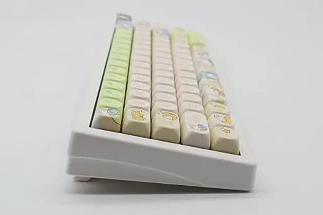 Alt view image 3 of 5 - Cmokifuly MOA Profile Keycaps,Cute Keycaps Rabbit Custom Keycaps 144 Keys,PBT Dye-sub Keycaps for Mechanical Keyboard Full-Size Keycaps Set (Bunny)