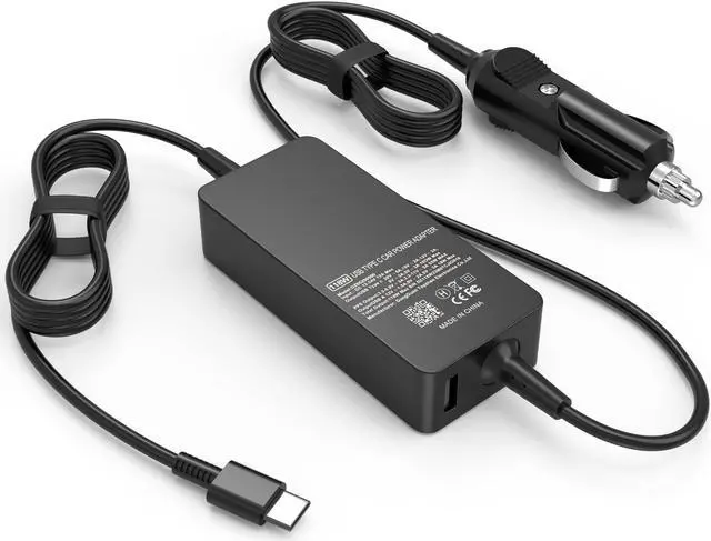 Main image of 118W 100W USB-C Laptop Car Charger for Dell Lenovo MacBook HP Pixel Acer Samsung Asus Surface Microsoft LG Gram Razer Blade Stealth Google Pixel Universal Type C Power Adapter