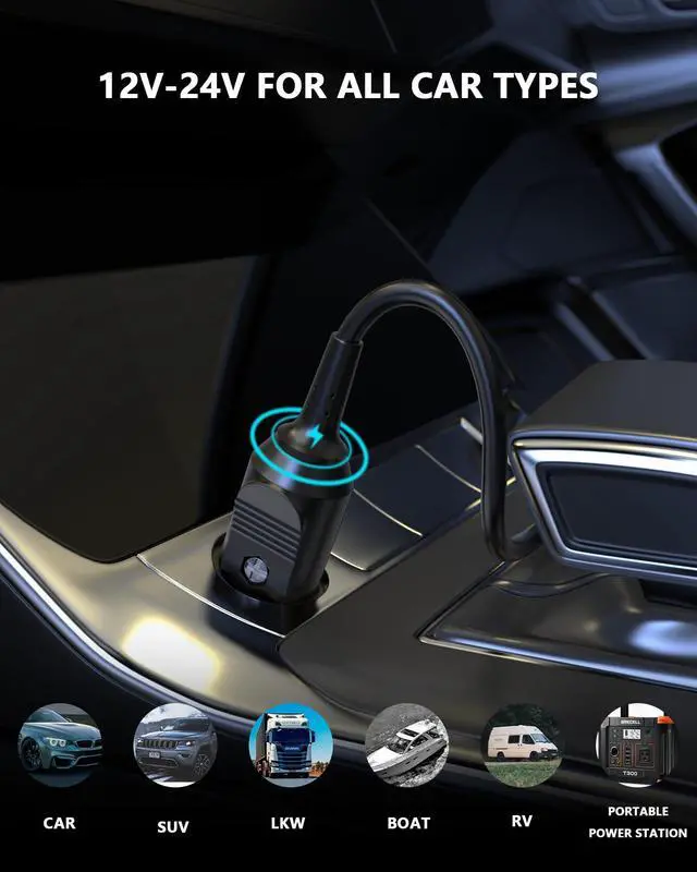 Alt view image 4 of 5 - 118W 100W USB-C Laptop Car Charger for Dell Lenovo MacBook HP Pixel Acer Samsung Asus Surface Microsoft LG Gram Razer Blade Stealth Google Pixel Universal Type C Power Adapter