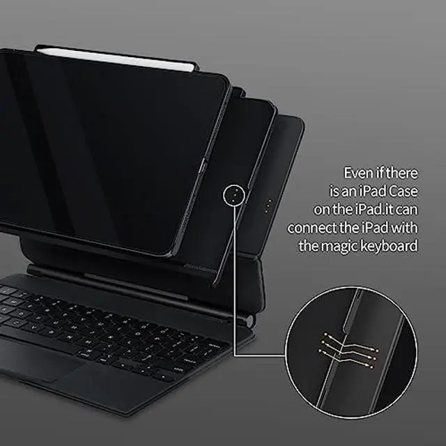 Alt view image 3 of 5 - Haflyer Case for 2020/2022 iPad Air 10.9" 4th 5th Gen& 2018/2020/2021/2022 iPad Pro 11" 1st-4th- Magic Keyboard Compatible Case with Pencil Holder (Keyboard Not Included) - (Golden Rice Field)