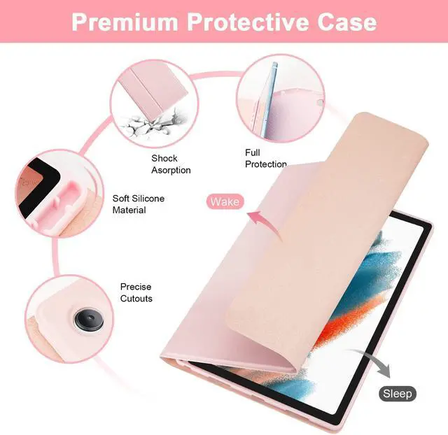 Alt view image 4 of 5 - LAMA Backlit Keyboard Case for Samsung Galaxy Tab A8 10.5" Case with Keyboard, Detachable Wireless Keyboard Case with S Pen Holder for Galaxy Tab A8 10.5" 2021 (SM-X200/X205/X207), PK