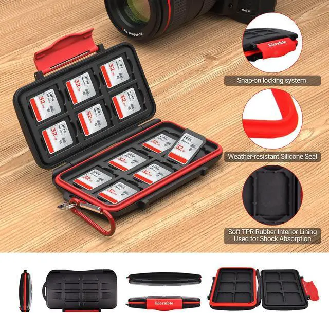 Alt view image 4 of 5 - Water-Resistant Memory Card Case + New Memory Card Case: for Storage SD SDXC SDHC & TF MSD Cards