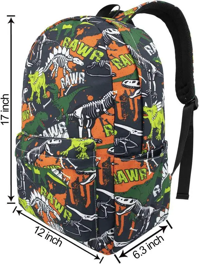 Alt view image 2 of 5 - LI-LOVE Backpack for Middle Elementary High School College Student Bookbags Boys Teens Kids Waterproof Backpacks Dinosaur Book Bag Travel Laptop Back Pack