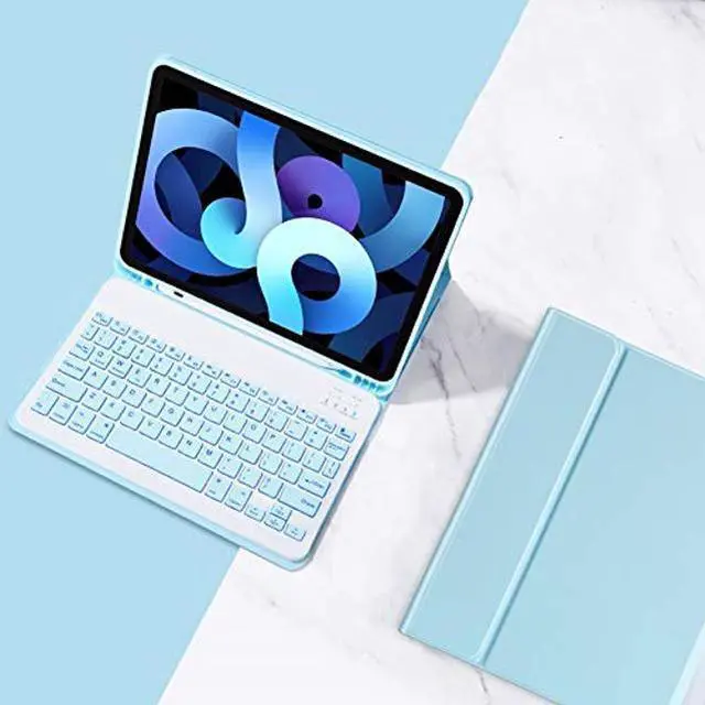 Alt view image 2 of 5 - YEEHi Color Keyboard for Galaxy Tab S6 Lite 10.4 inch 2020 Model SM-P610/P615 Keyboard Case Cute Detachable Removable Wireless Bluetooth Keyboard Cover (Blue)