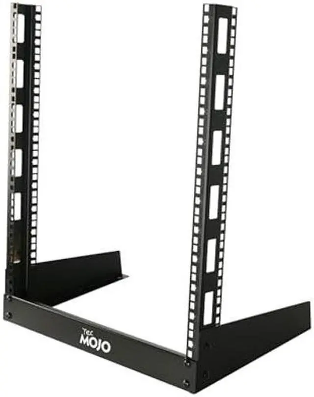 Main image of Tecmojo 2 Post 12U Desktop Sever Rack Small Open Frame Rack for 19 inch AV/Data/Audio/Studio Equipment Free Standing Home/Office Rack (12U)