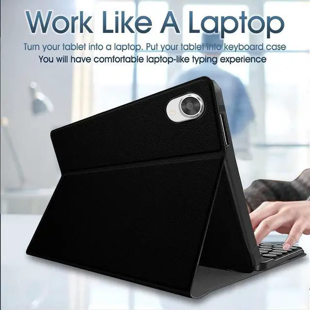 Alt view image 5 of 5 - Wineecy Backlit Keyboard Case for Lenovo 8.0 Inch Tab M8 Gen 3 2022/ Smart Tab M8 Gen 3 2022/Tab M8 HD LTE 2021/ Tab M8 HD/Smart Tab M8/Tab M8 FHD 2019,Detachable Wireless Keyboard & PU Folio Case