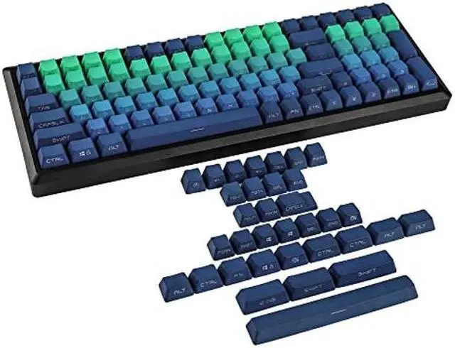 Main image of YMDK 133 Key Cyan Blue PBT Double Shot Side-lit Shine Through Backlit keycaps OEM Profile for MX Mechanical Keyboard 108 96 87 NJ80 KBD67 ID80 84 68 64
