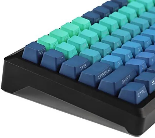 Alt view image 3 of 5 - YMDK 133 Key Cyan Blue PBT Double Shot Side-lit Shine Through Backlit keycaps OEM Profile for MX Mechanical Keyboard 108 96 87 NJ80 KBD67 ID80 84 68 64