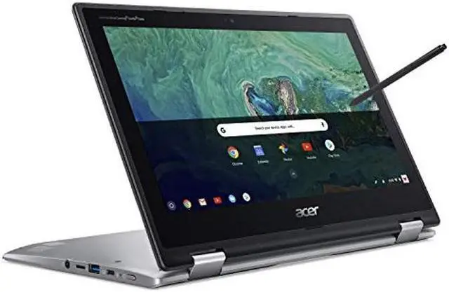 Alt view image 2 of 5 - Acer Chromebook Spin 11 Convertible Laptop, Intel Celeron N3350, 11.6" HD Touch Display, 4GB DDR4, 32GB eMMC, 802.11ac WiFi, Wacom EMR Pen, CP311-1HN-C2DV