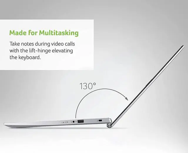 Alt view image 5 of 5 - Acer Aspire Thin and Light Laptop, 15.6" FHD Display, Intel Celeron Dual-Core N4500 Processor, 8GB RAM, 256GB SSD, Webcam, WiFi, HDMI, Bluetooth, Windows 11, Safari Gold + One Year Office365